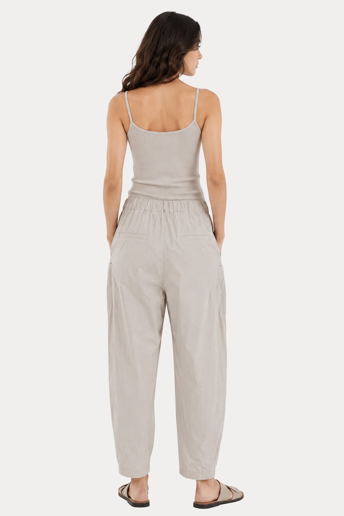 Transit Relaxed Fit İnce Dokulu Crop Pantolon