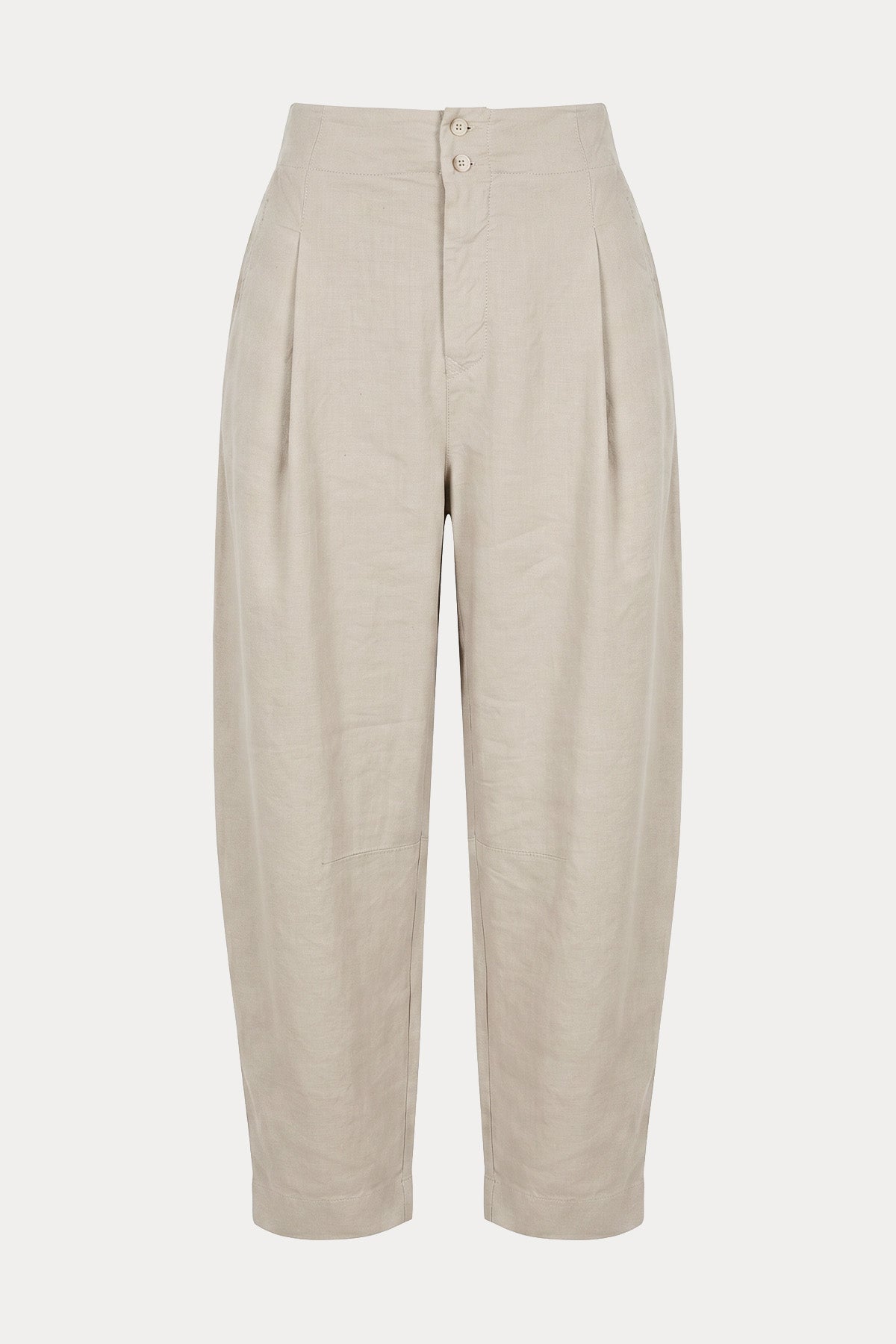 Transit Regular Fit Tek Pile Streç Keten Pantolon