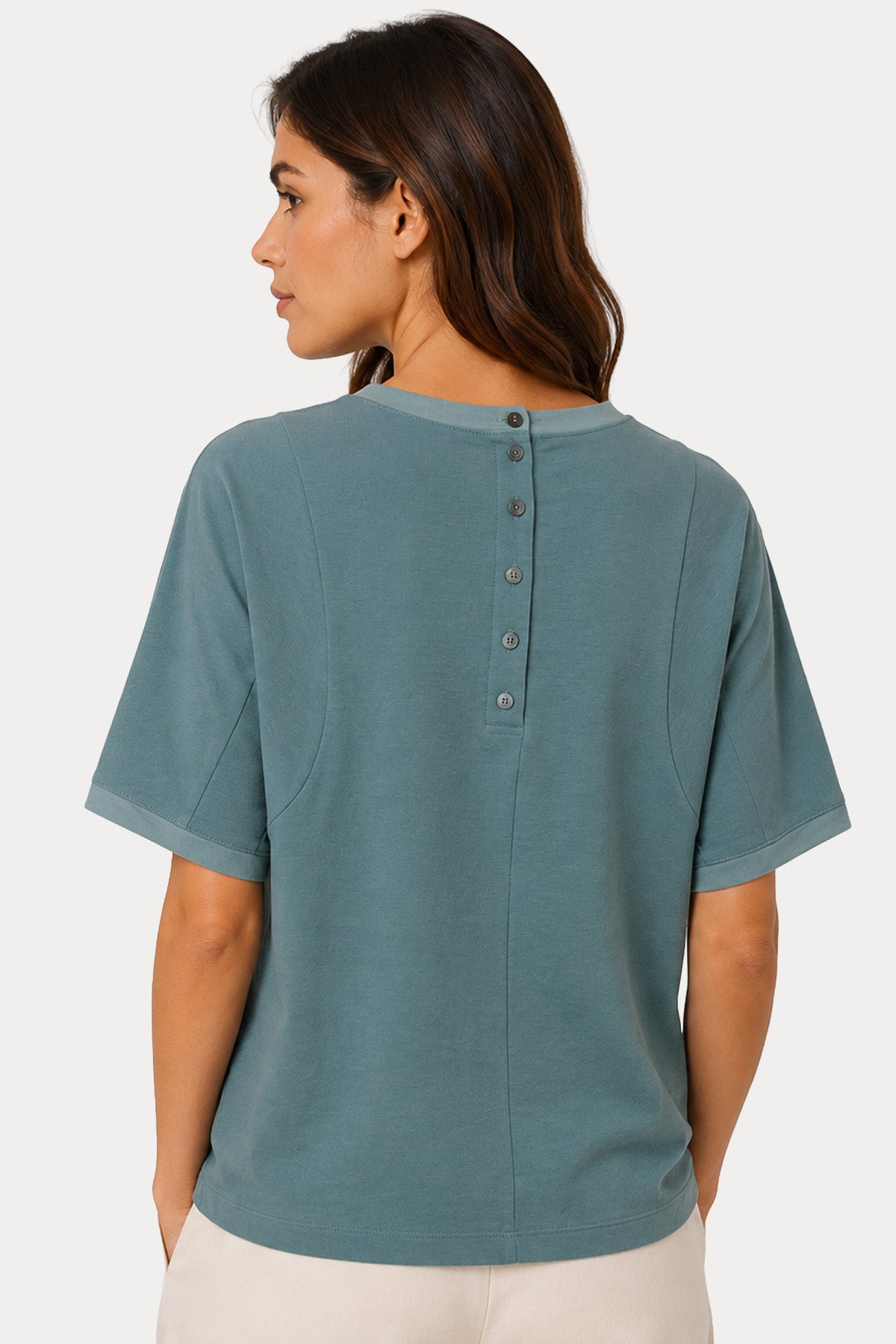 Transit Comfort Fit Yuvarlak Yaka Streç T-shirt