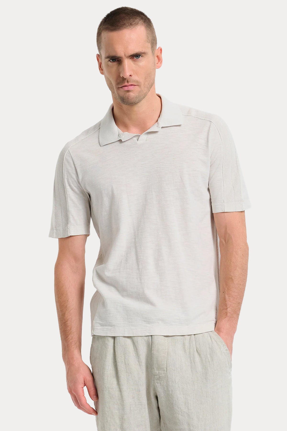 Transit Regular Fit Keten Polo Yaka T-shirt-T-shirt-Libas