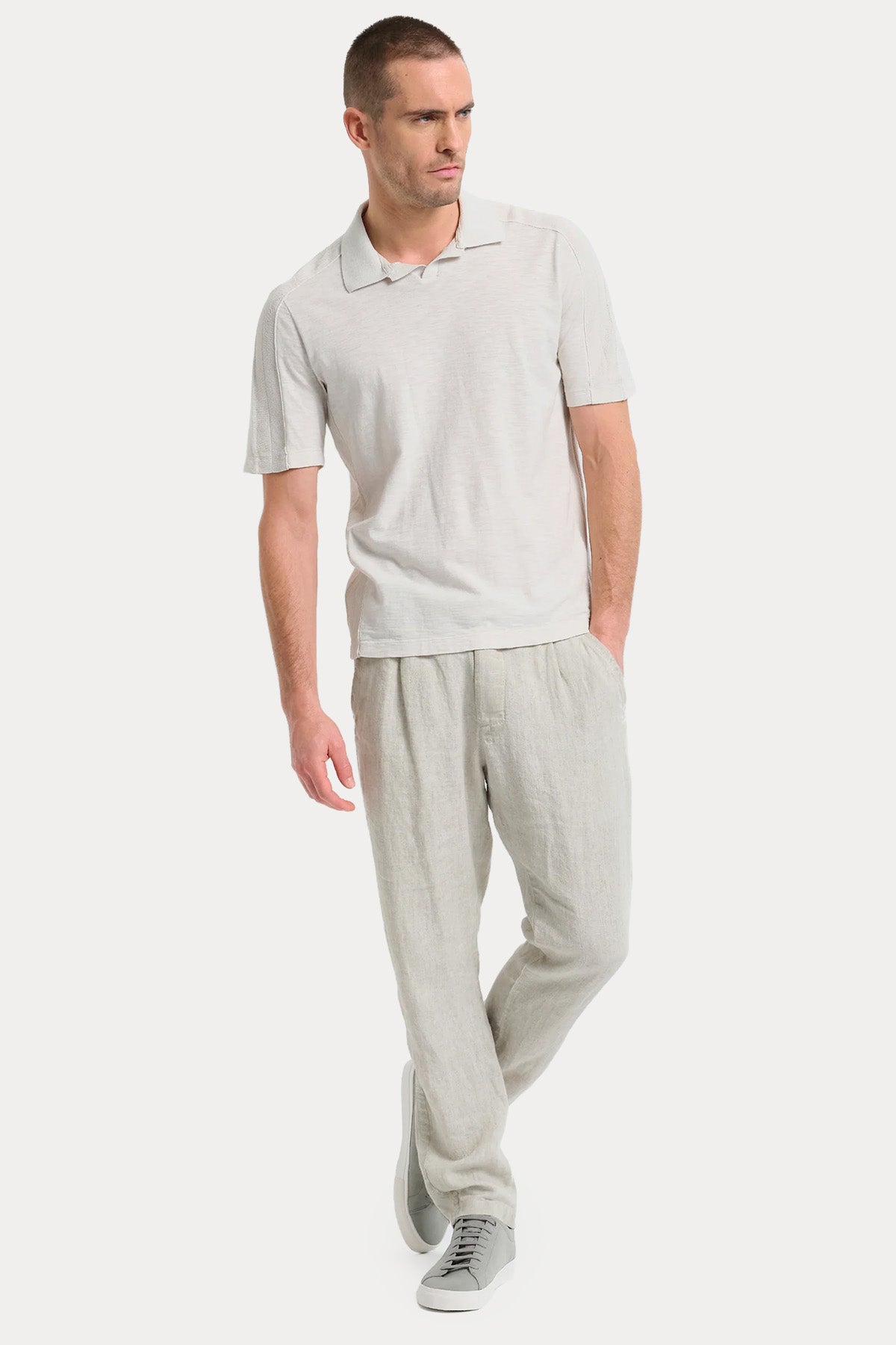 Transit Regular Fit Keten Polo Yaka T-shirt-T-shirt-Libas