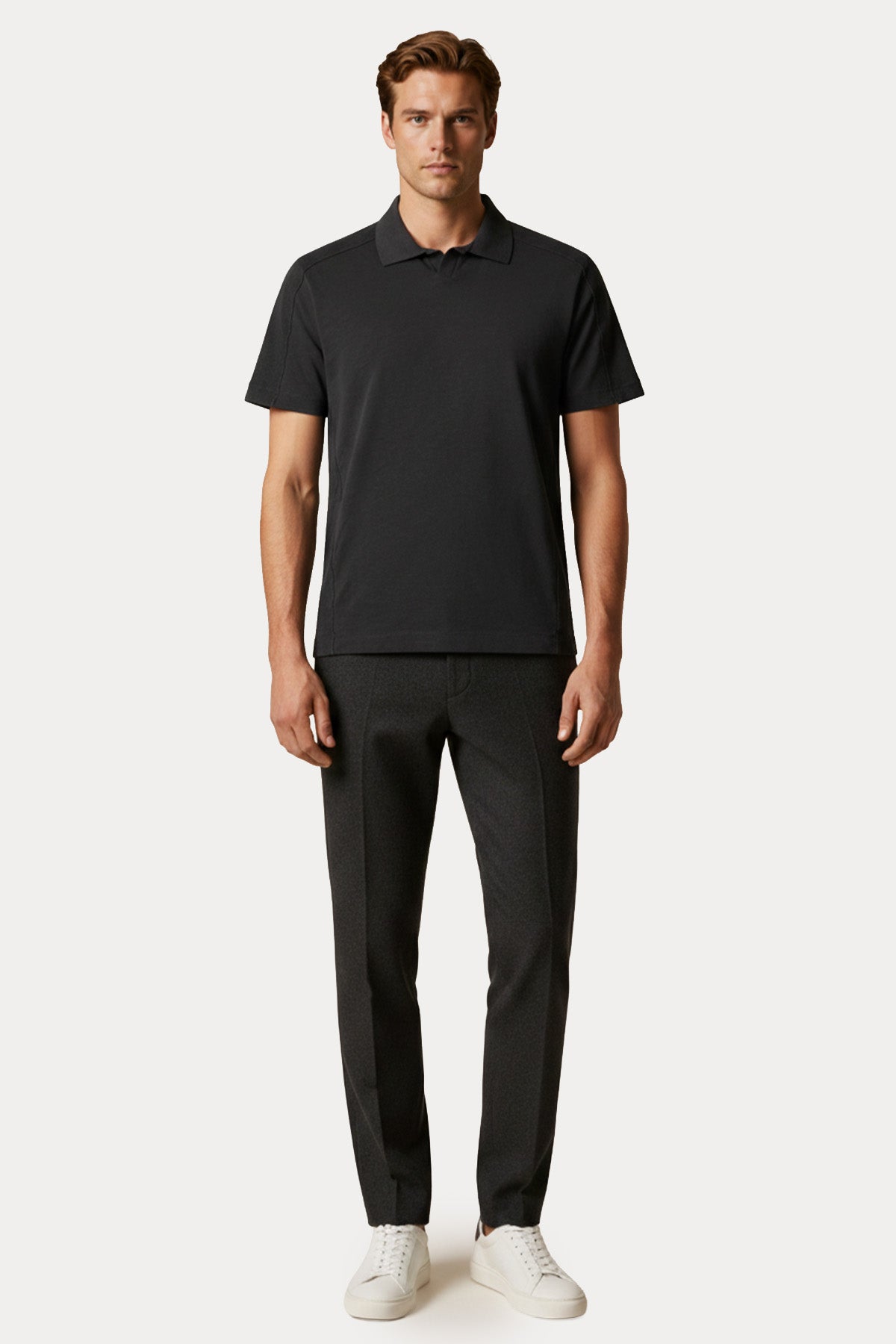Transit Regular Fit Keten Polo Yaka T-shirt