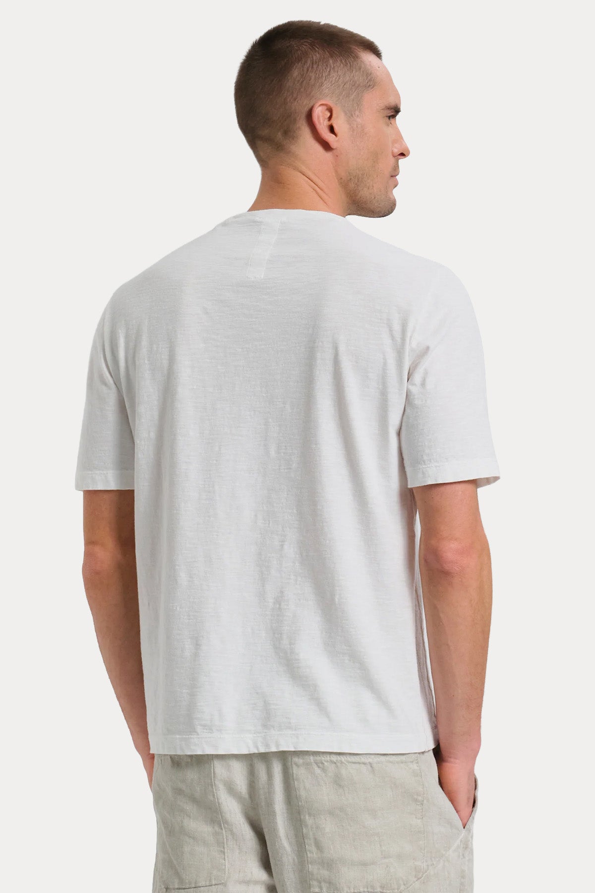 Transit Regular Fit Keten Yuvarlak Yaka T-shirt-T-shirt-Libas