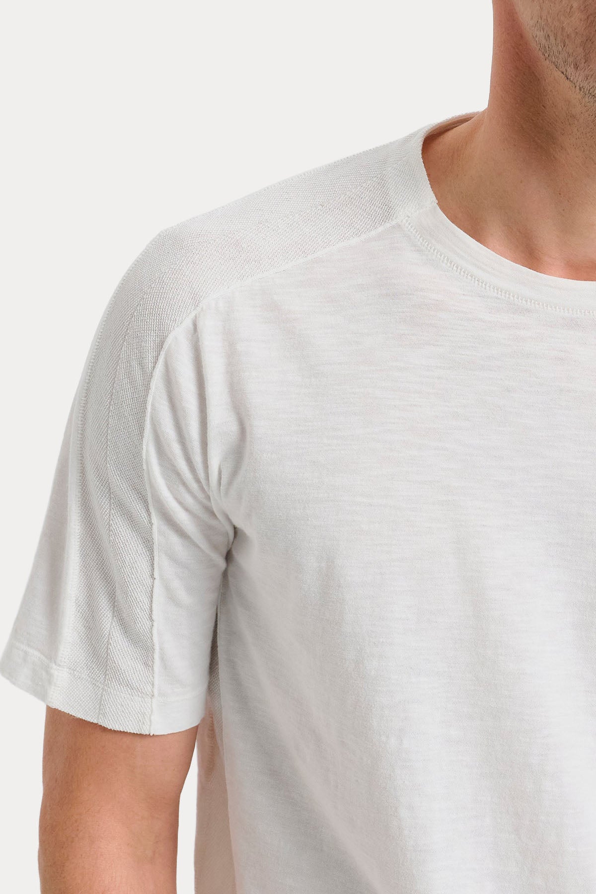 Transit Regular Fit Keten Yuvarlak Yaka T-shirt-T-shirt-Libas
