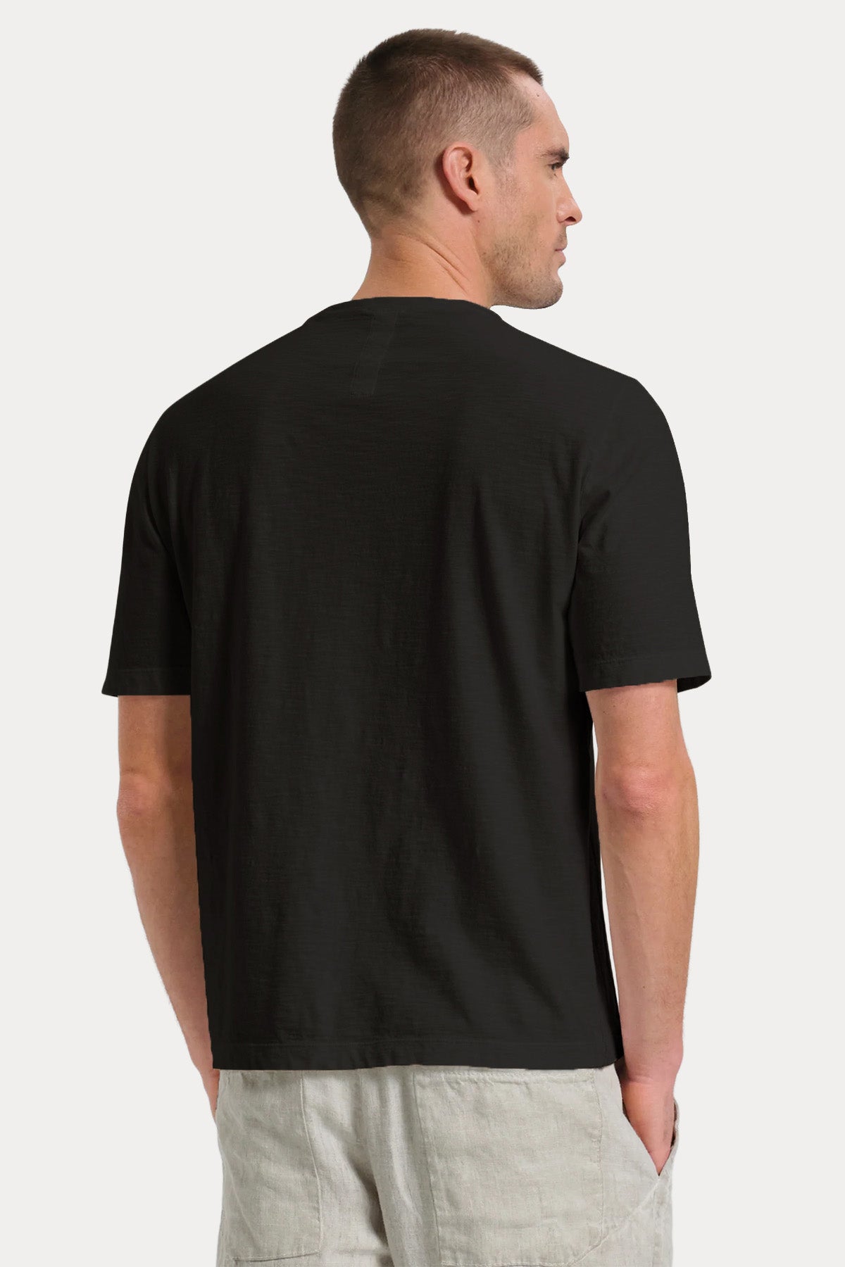 Transit Regular Fit Keten Yuvarlak Yaka T-shirt-T-shirt-Libas