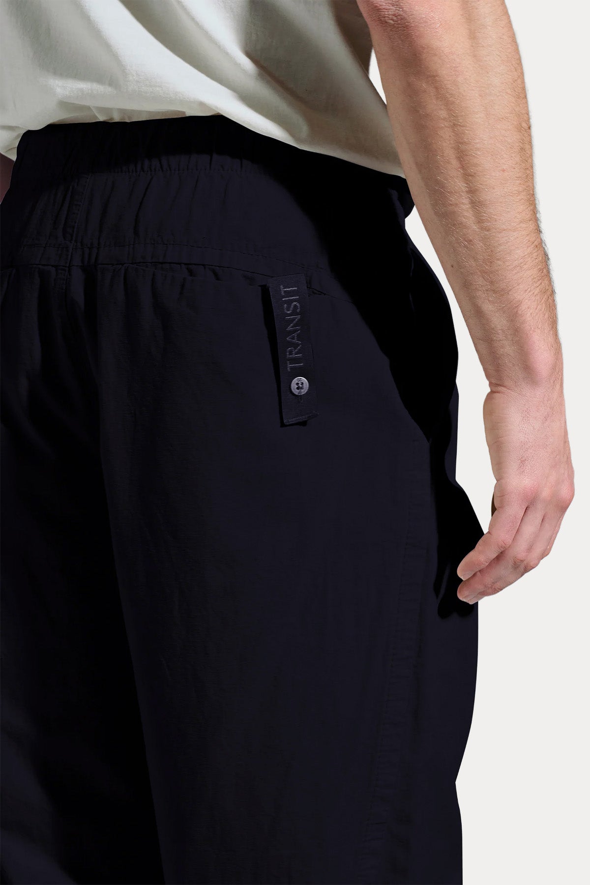 Transit Relaxed Fit Tek Pile Beli Lastikli Keten Pantolon-Pantolon-Libas