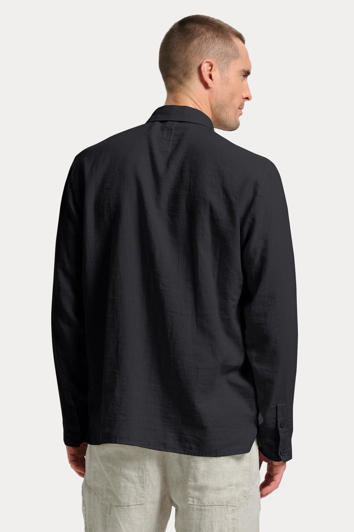 Transit Loose Fit Keten Gömlek-Gömlek-Libas