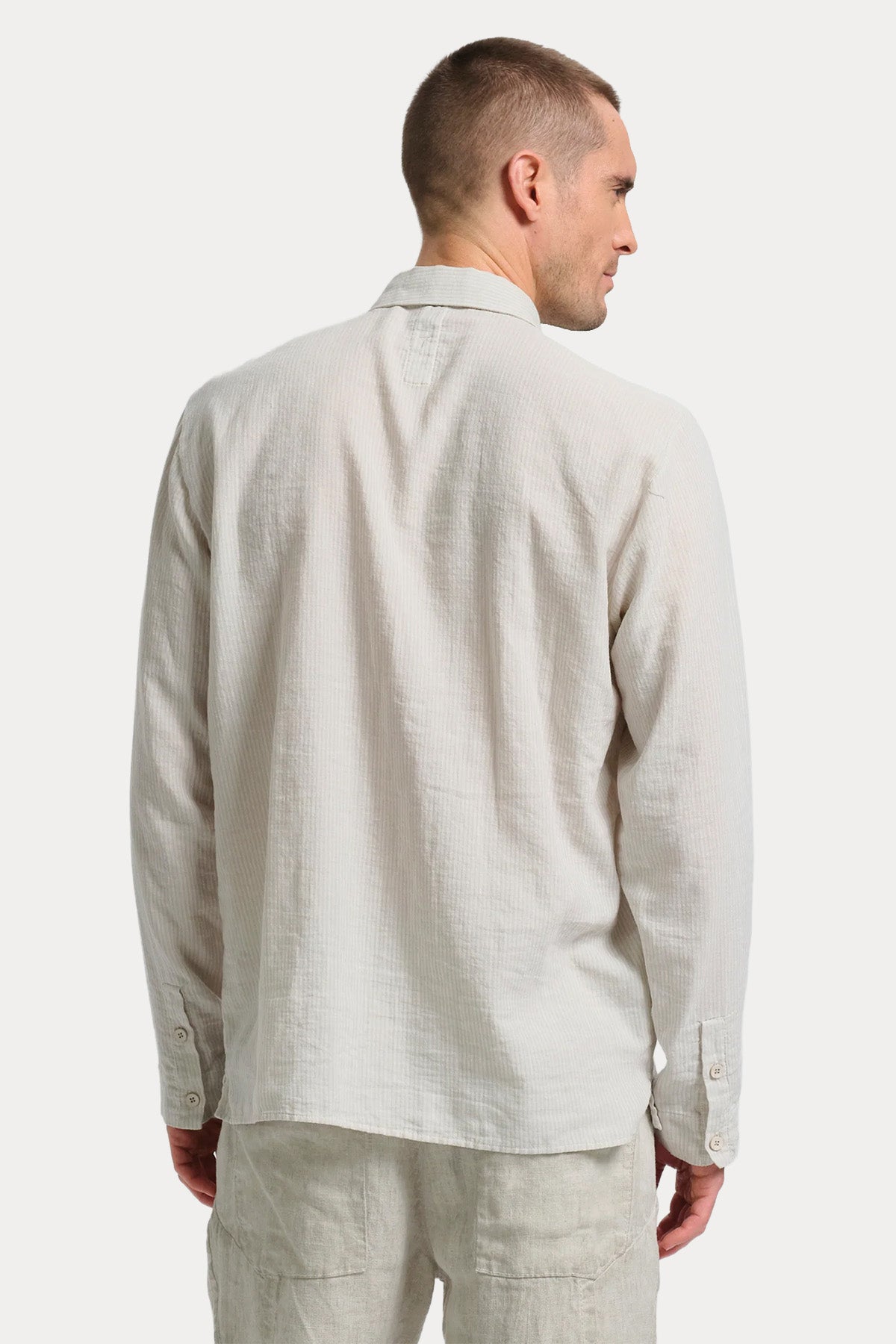 Transit Loose Fit Keten Gömlek-Gömlek-Libas