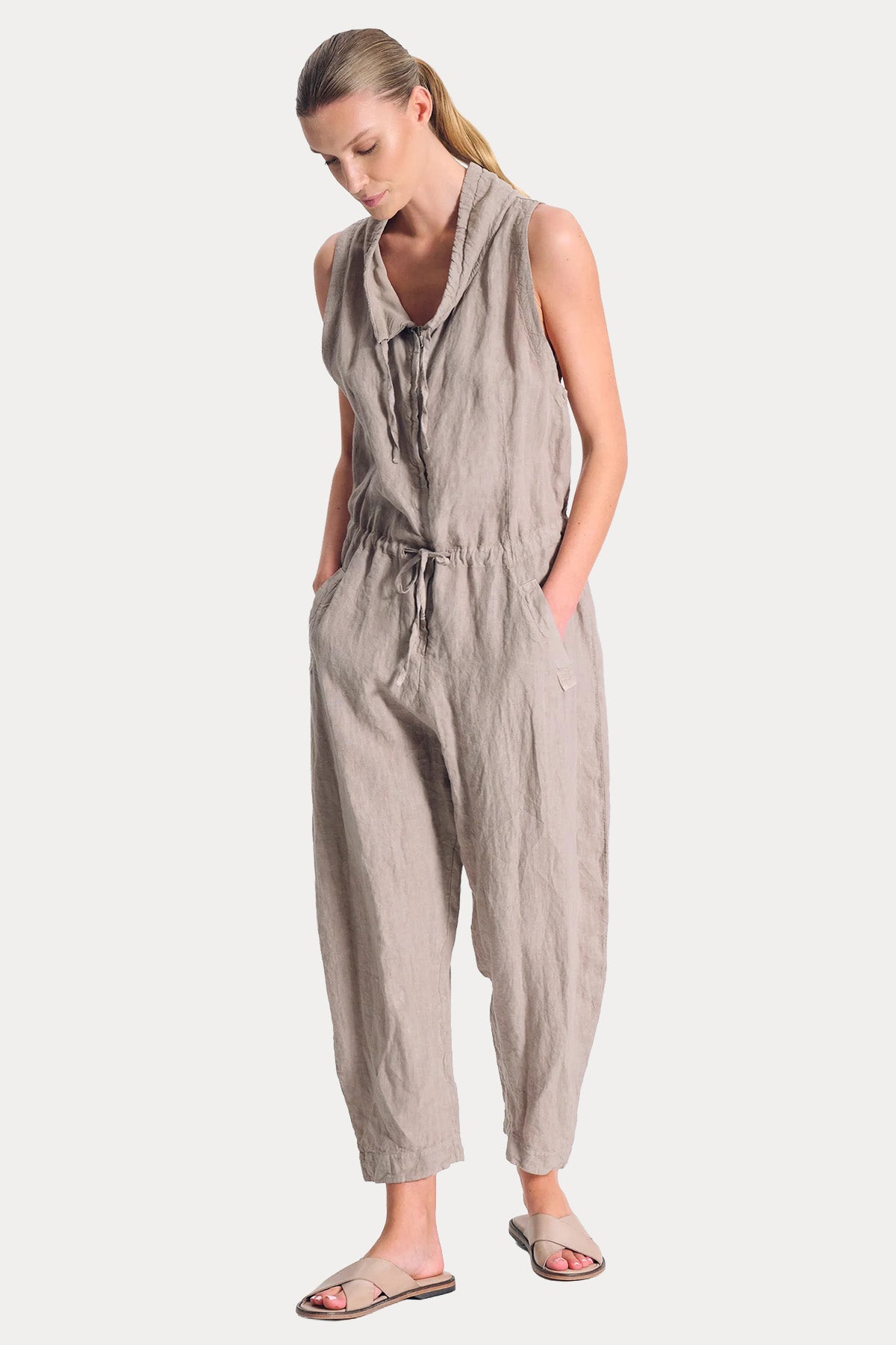 Transit Relaxed Fit Keten Tulum-Tulum-Libas