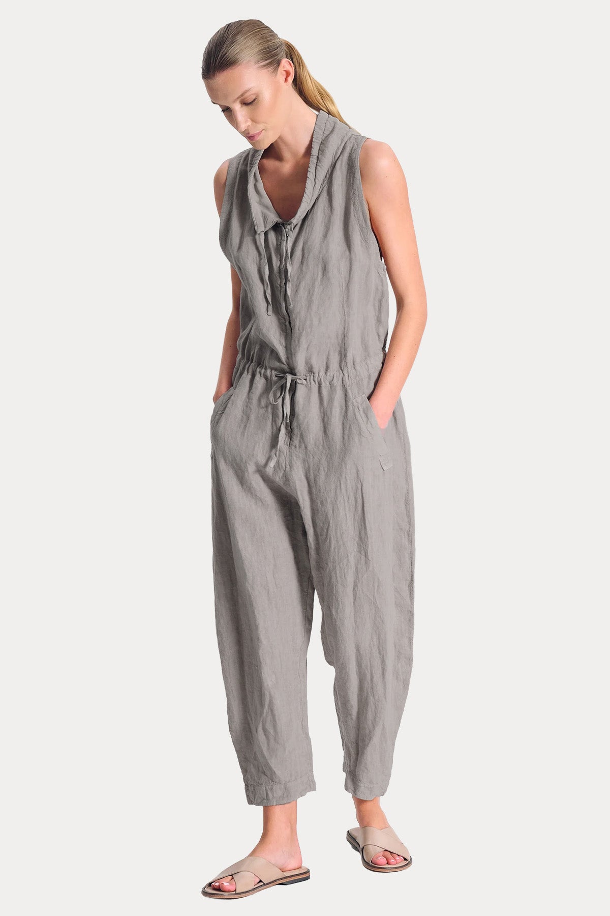 Transit Relaxed Fit Keten Tulum-Tulum-Libas