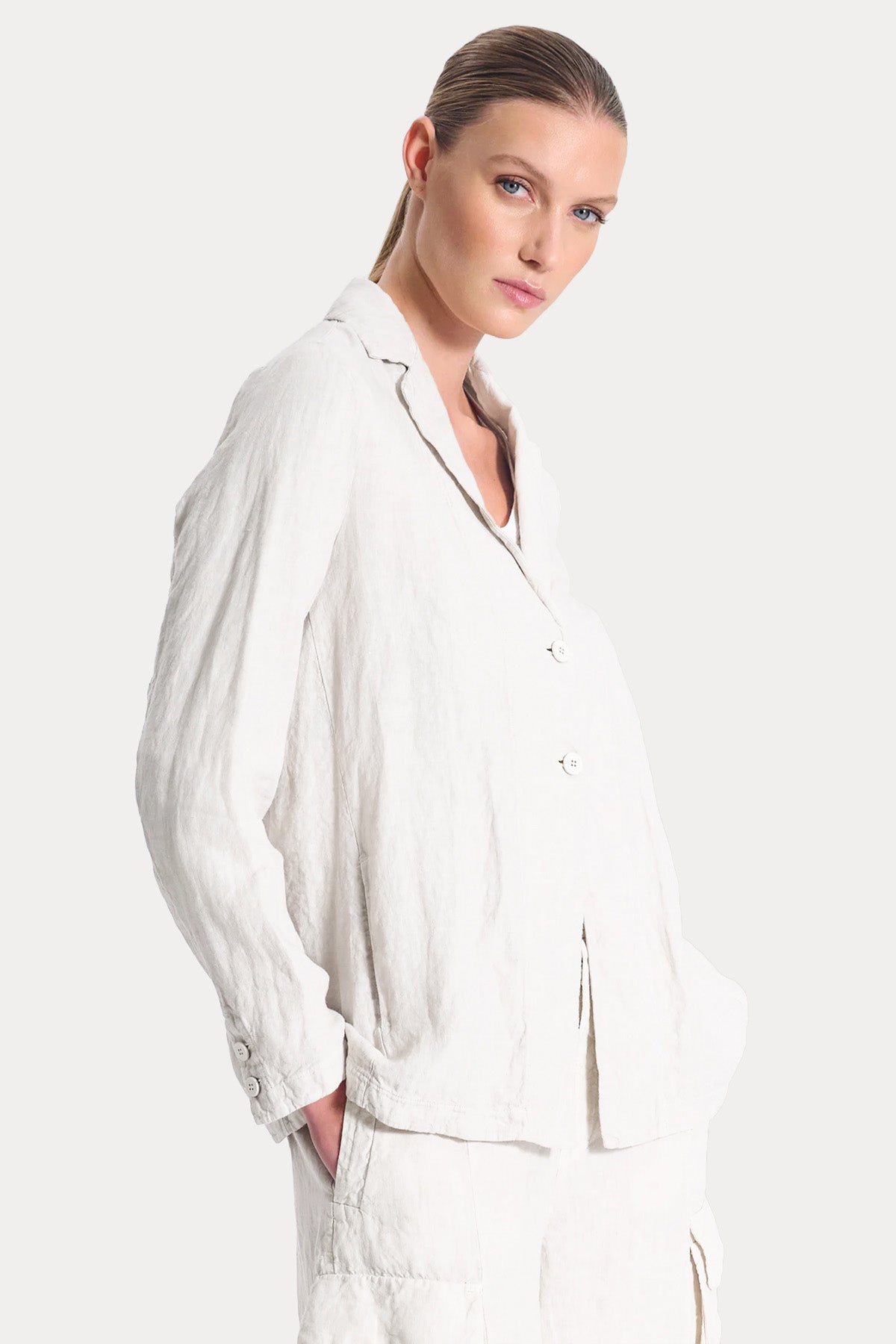 Transit Comfort Fit Keten Ceket-Ceket-Libas
