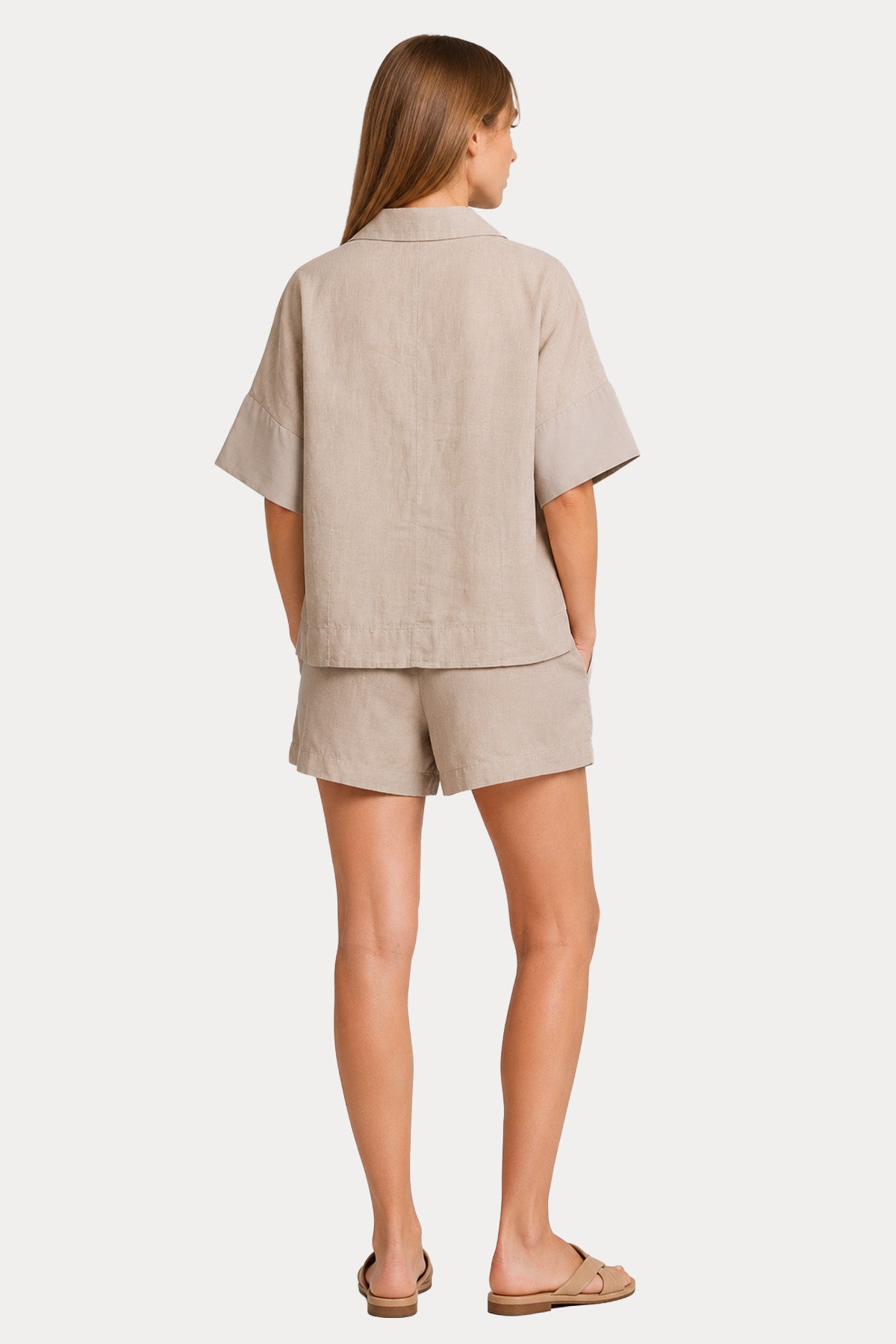 Transit Comfort Fit Keten Gömlek Ceket