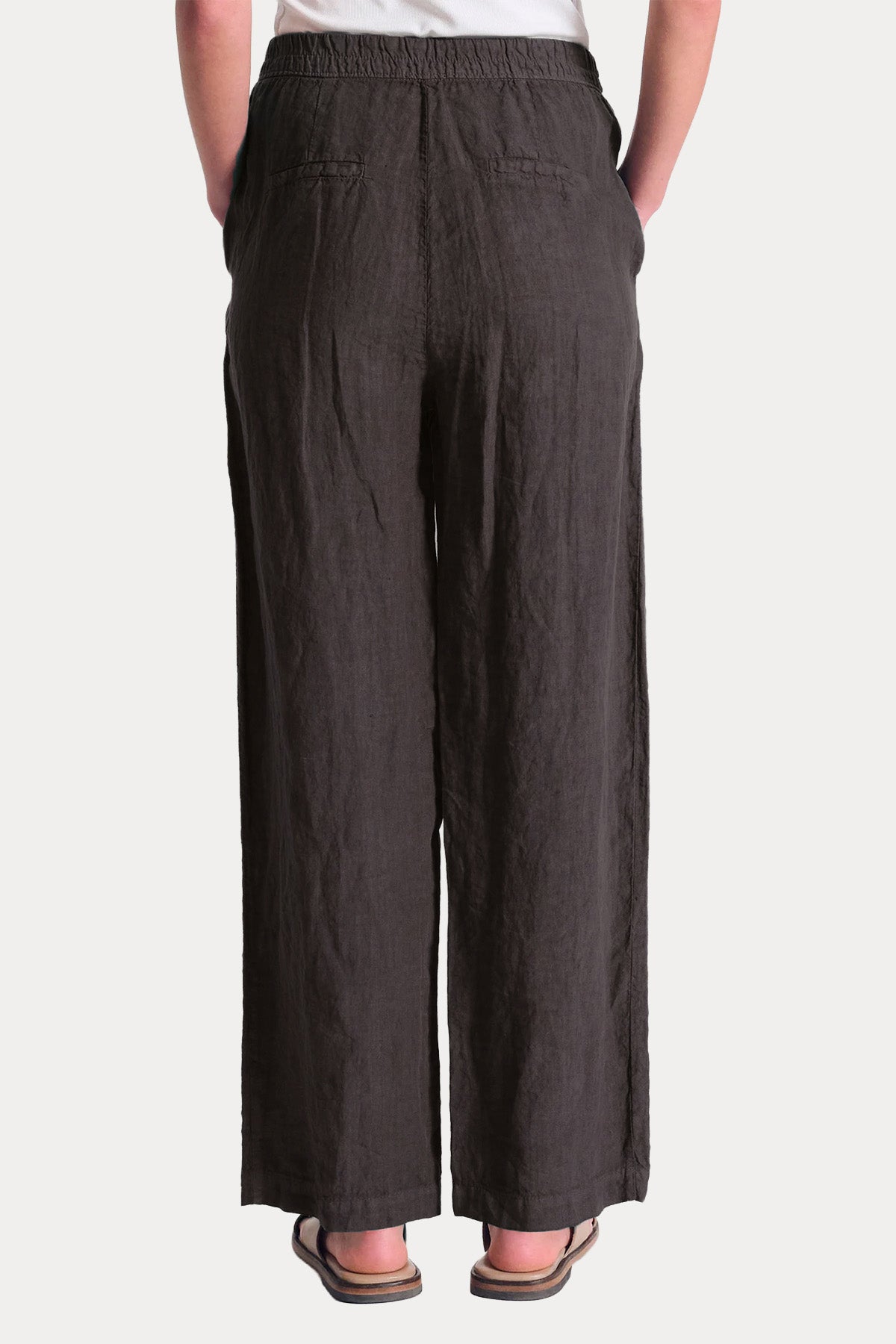 Transit Relaxed Fit Beli Lastikli Keten Pantolon-Pantolon-Libas