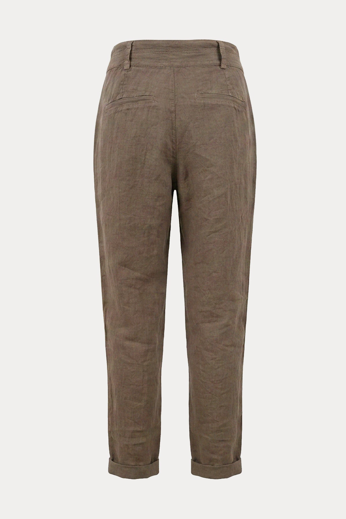 Transit Comfort Fit Yandan Cepli Keten Pantolon