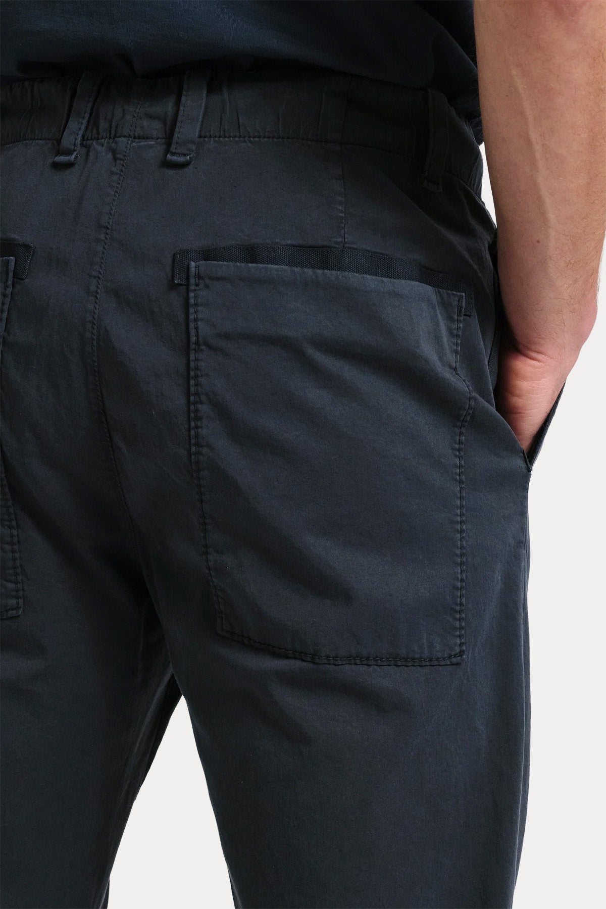 Transit Loose Fit Beli Lastikli Tek Pile Streç Pantolon-Pantolon-Libas