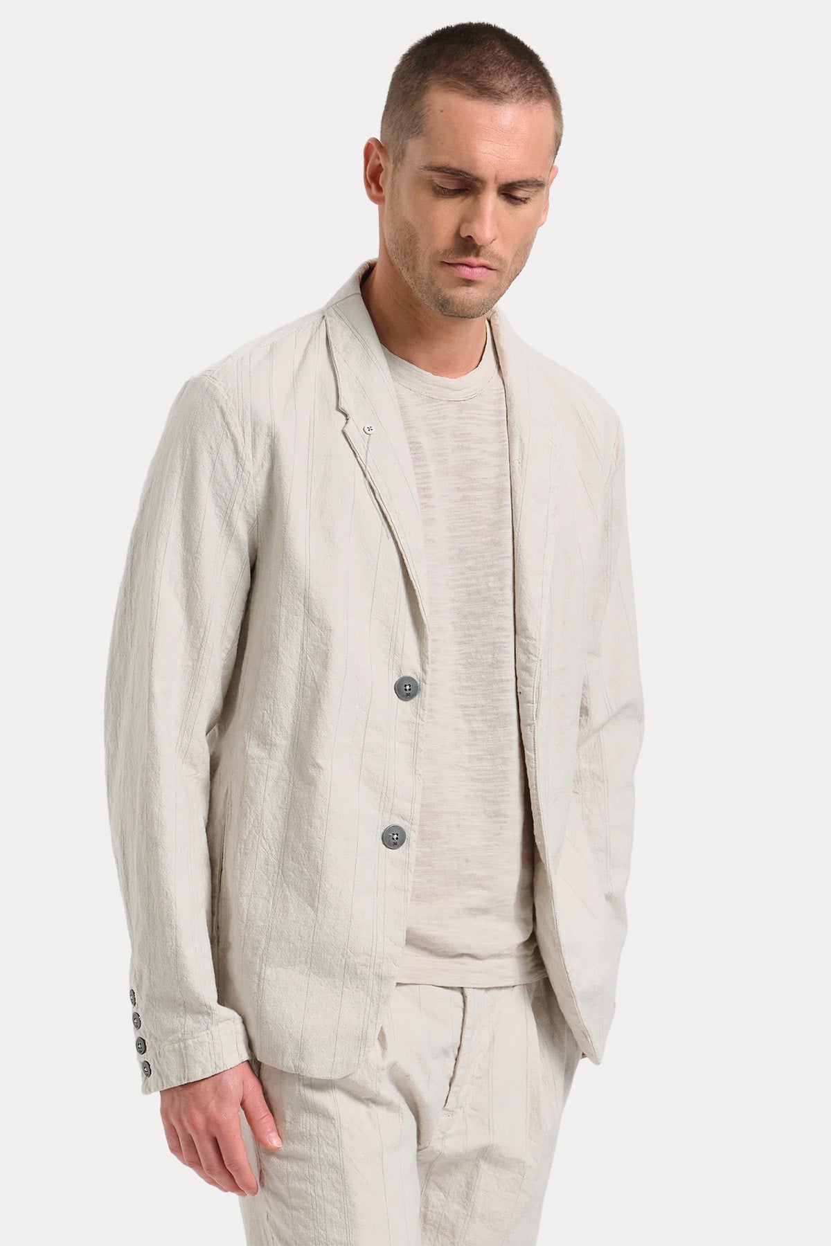 Transit Regular Fit Çizgili Blazer Ceket-Ceket-Libas