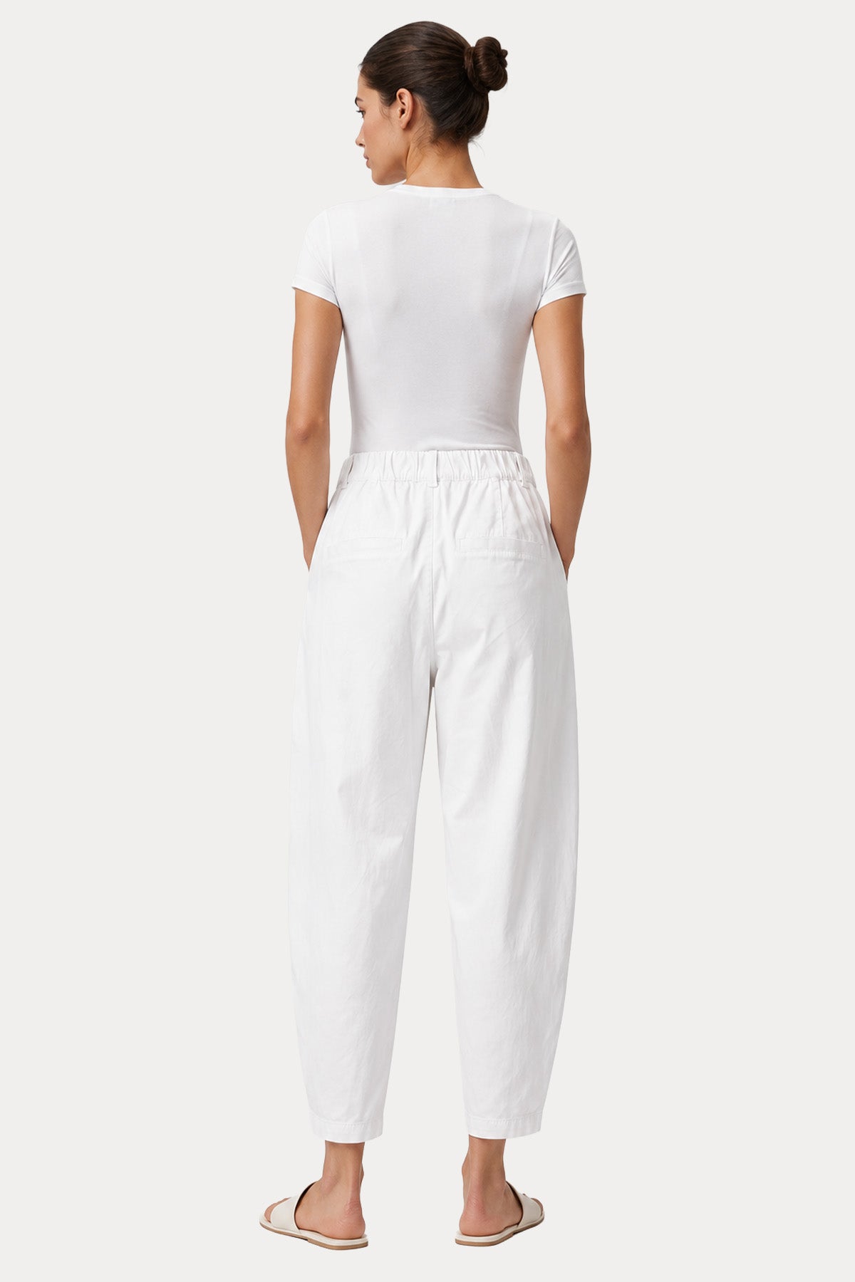 Transit Relaxed Fit İnce Dokulu Beli Lastikli Pantolon