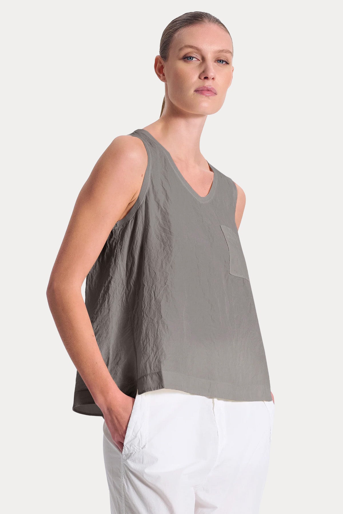 Transit Relaxed Fit İnce İpek Bluz-Bluz-Libas