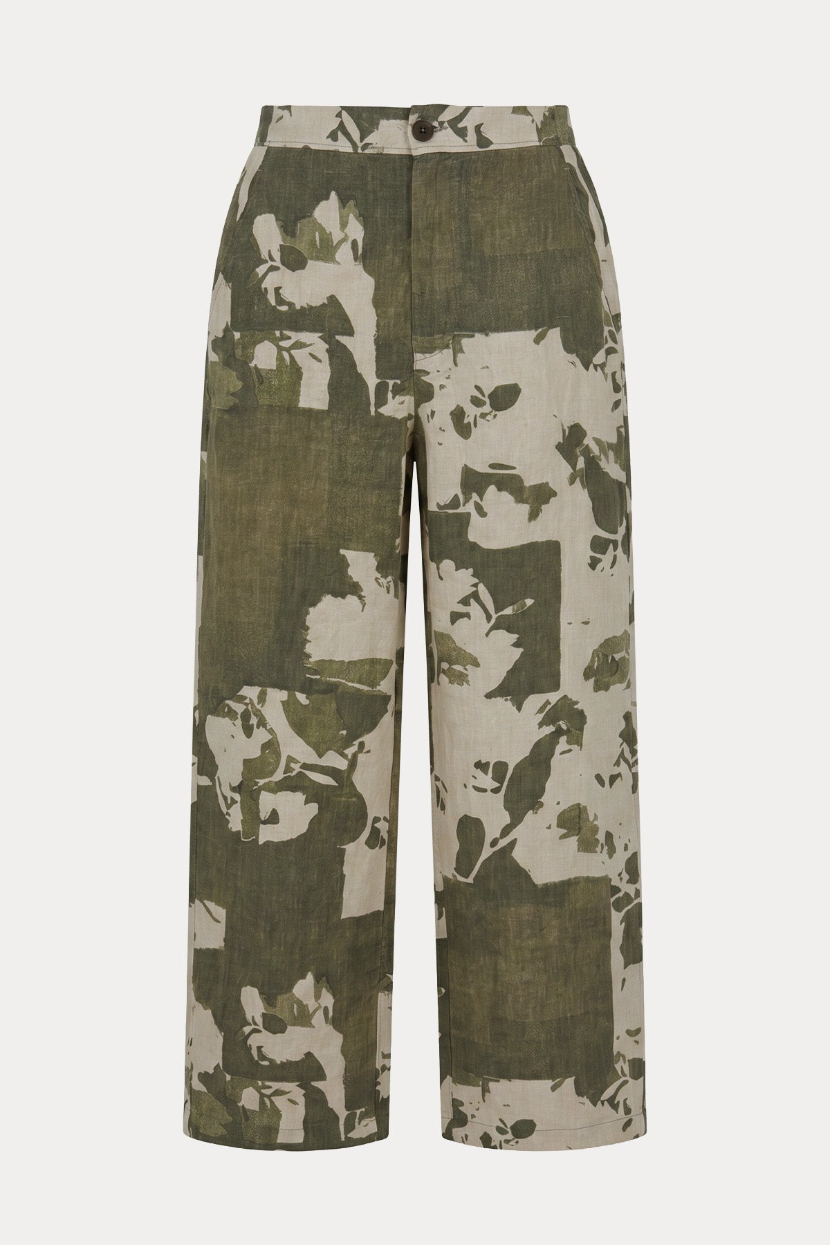 Transit Relaxed Fit Beli Lastikli Keten Pantolon