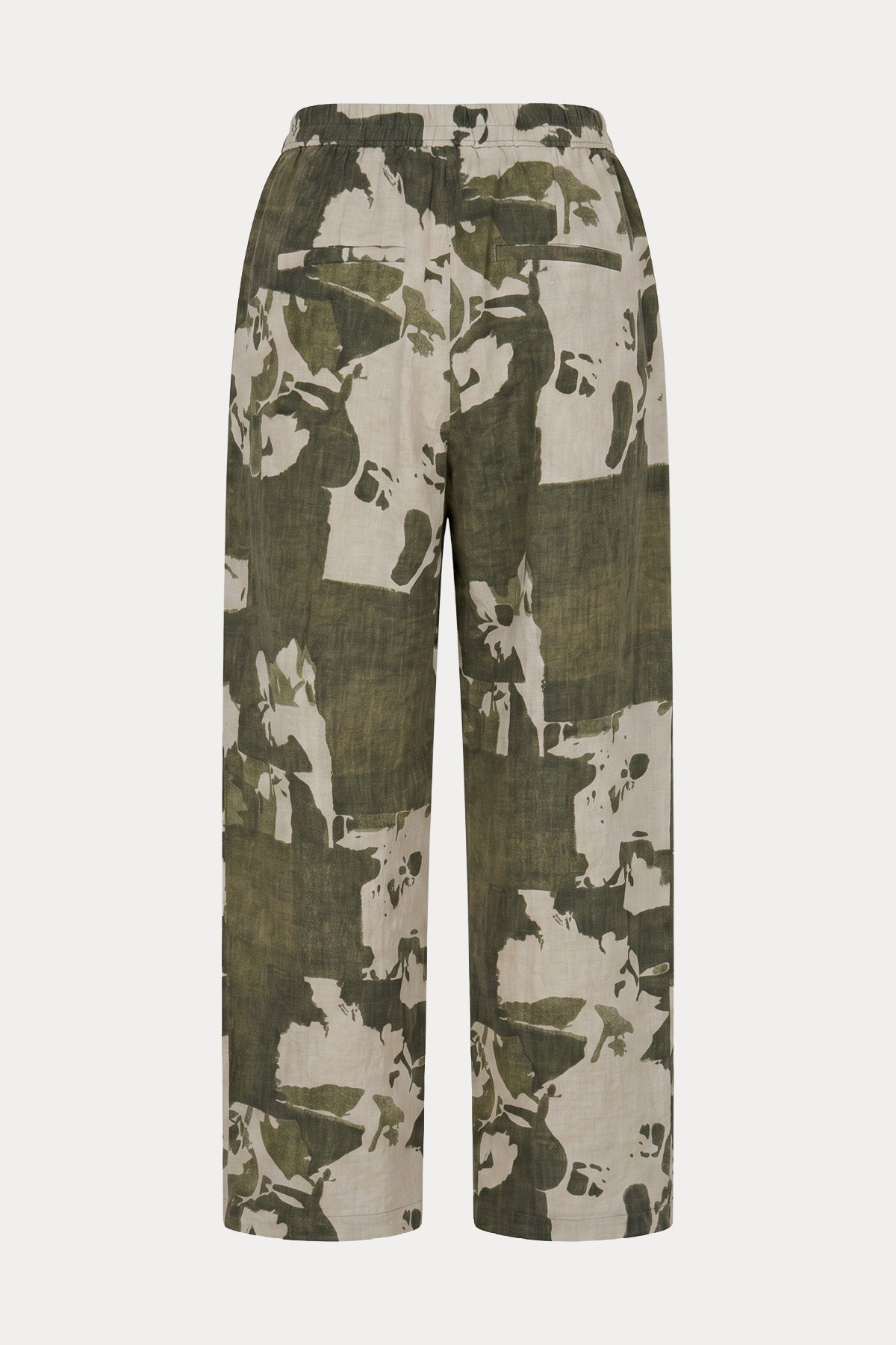 Transit Relaxed Fit Beli Lastikli Keten Pantolon