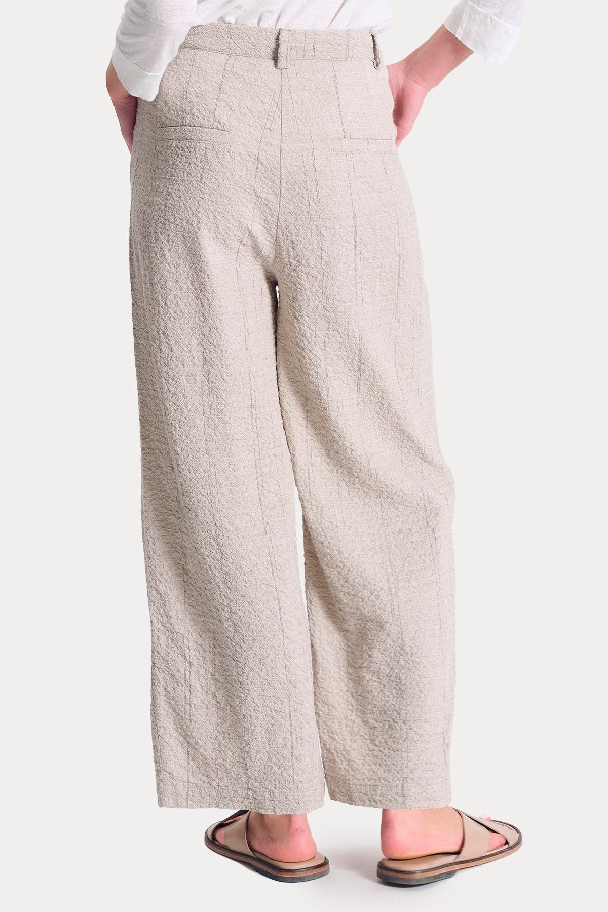 Transit Relaxed Fit Dokulu Kumaş Pantolon-Pantolon-Libas
