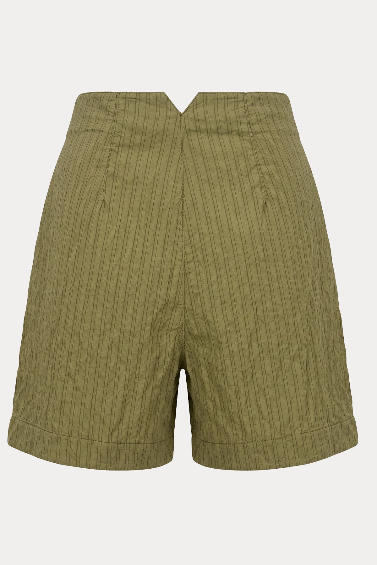 Transit Relaxed Fit Çizgili Tek Pile Şort