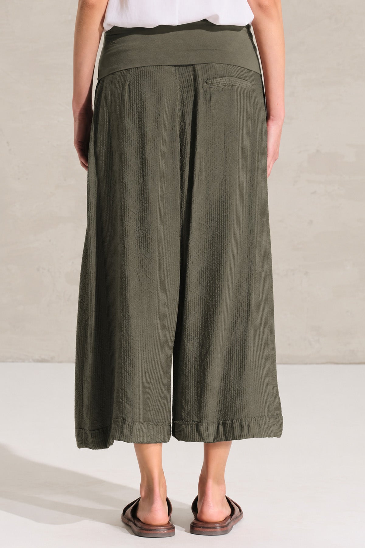 Transit Relaxed Fit Streç İpek Pantolon