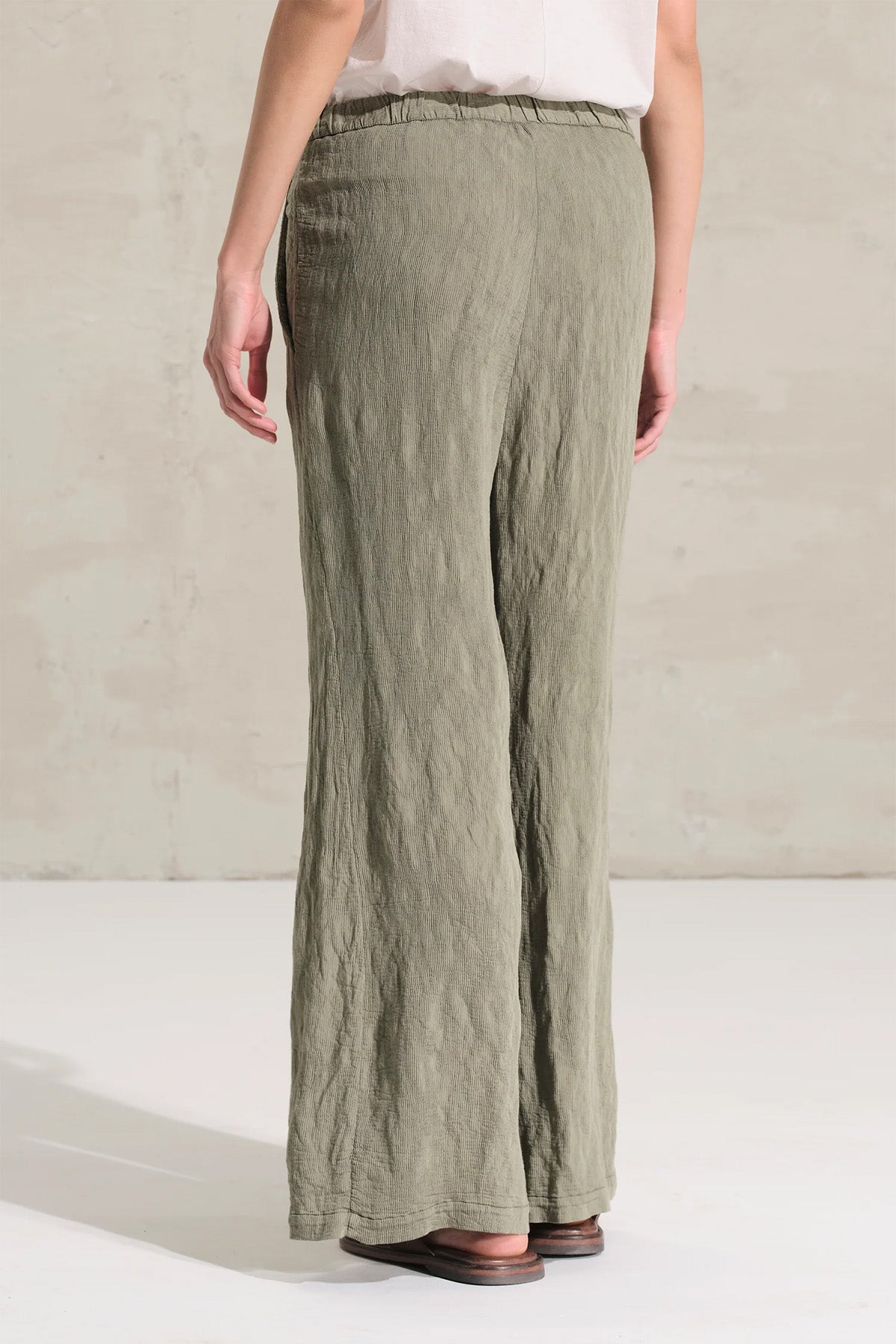 Transit Relaxed Fit Dokulu Keten Pantolon