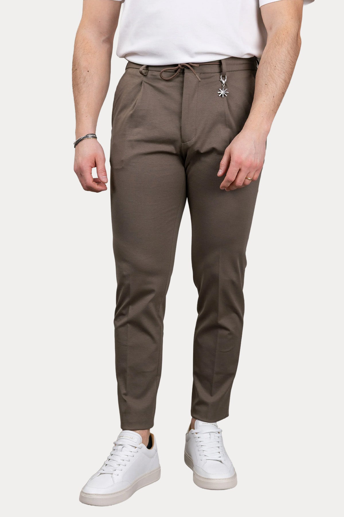 Manuel Ritz Slim Fit Tek Pile Beli Lastikli Streç Pantolon-Pantolon-Libas
