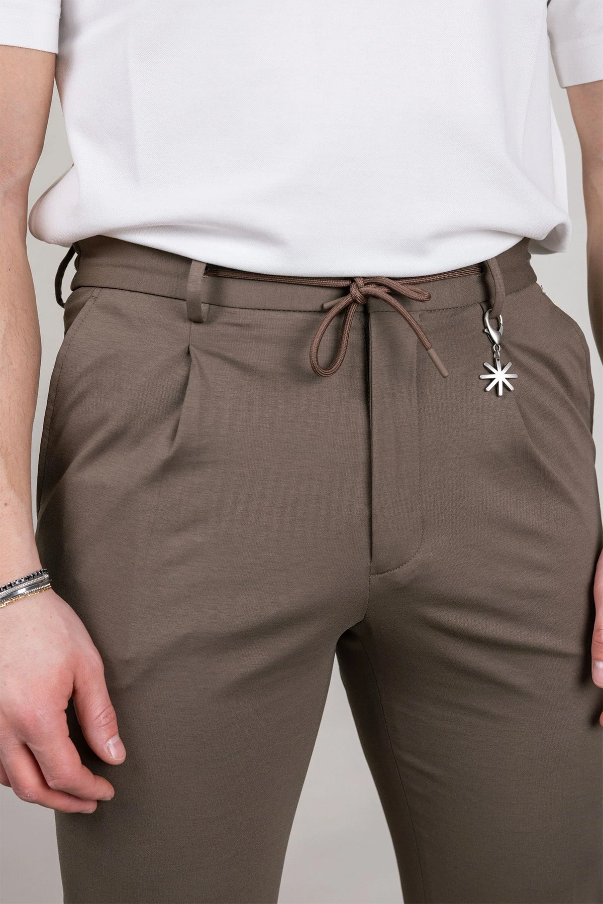 Manuel Ritz Slim Fit Tek Pile Beli Lastikli Streç Pantolon-Pantolon-Libas