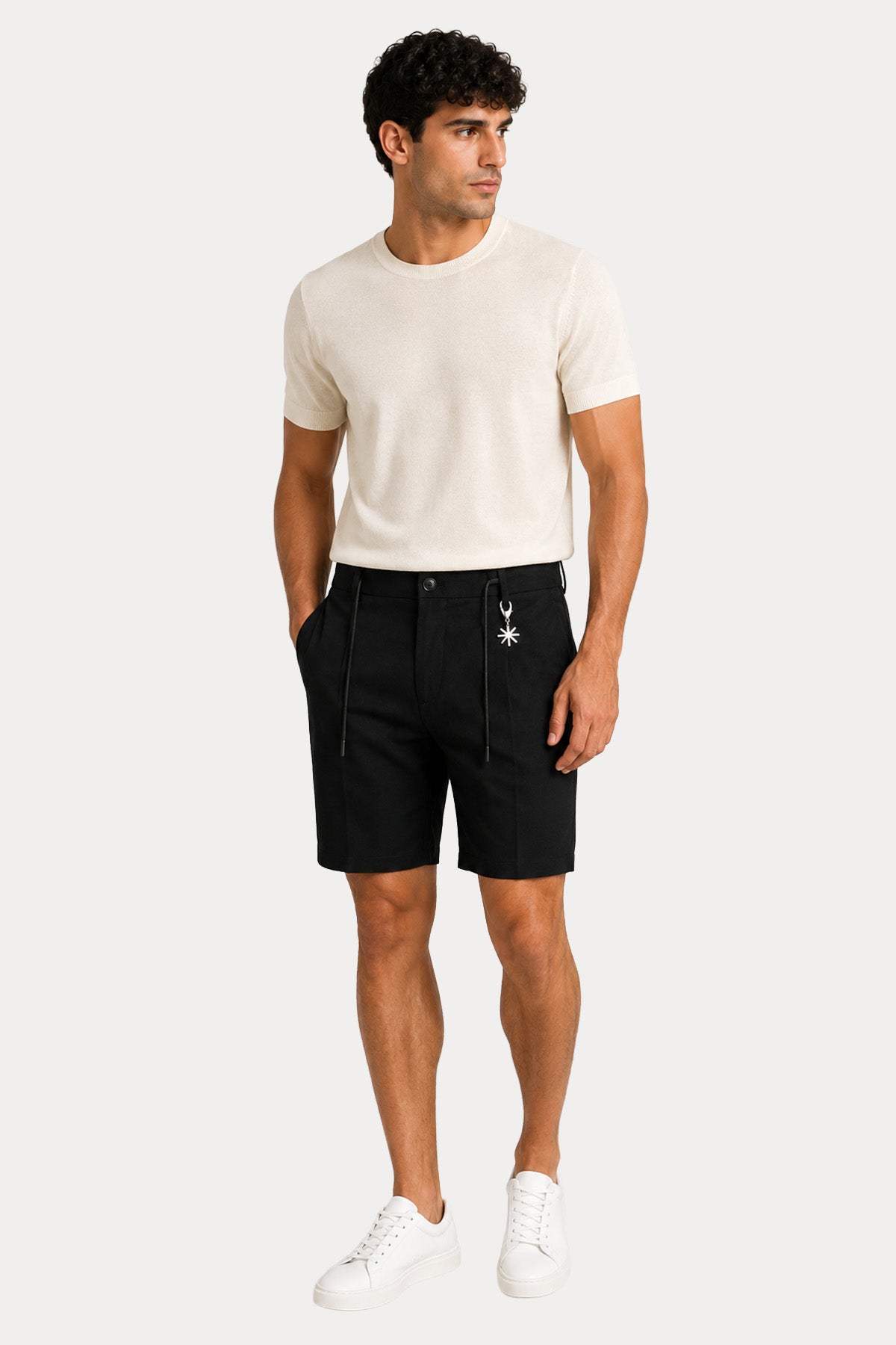 Manuel Ritz Slim Fit Tek Pile Beli Lastikli Streç Şort