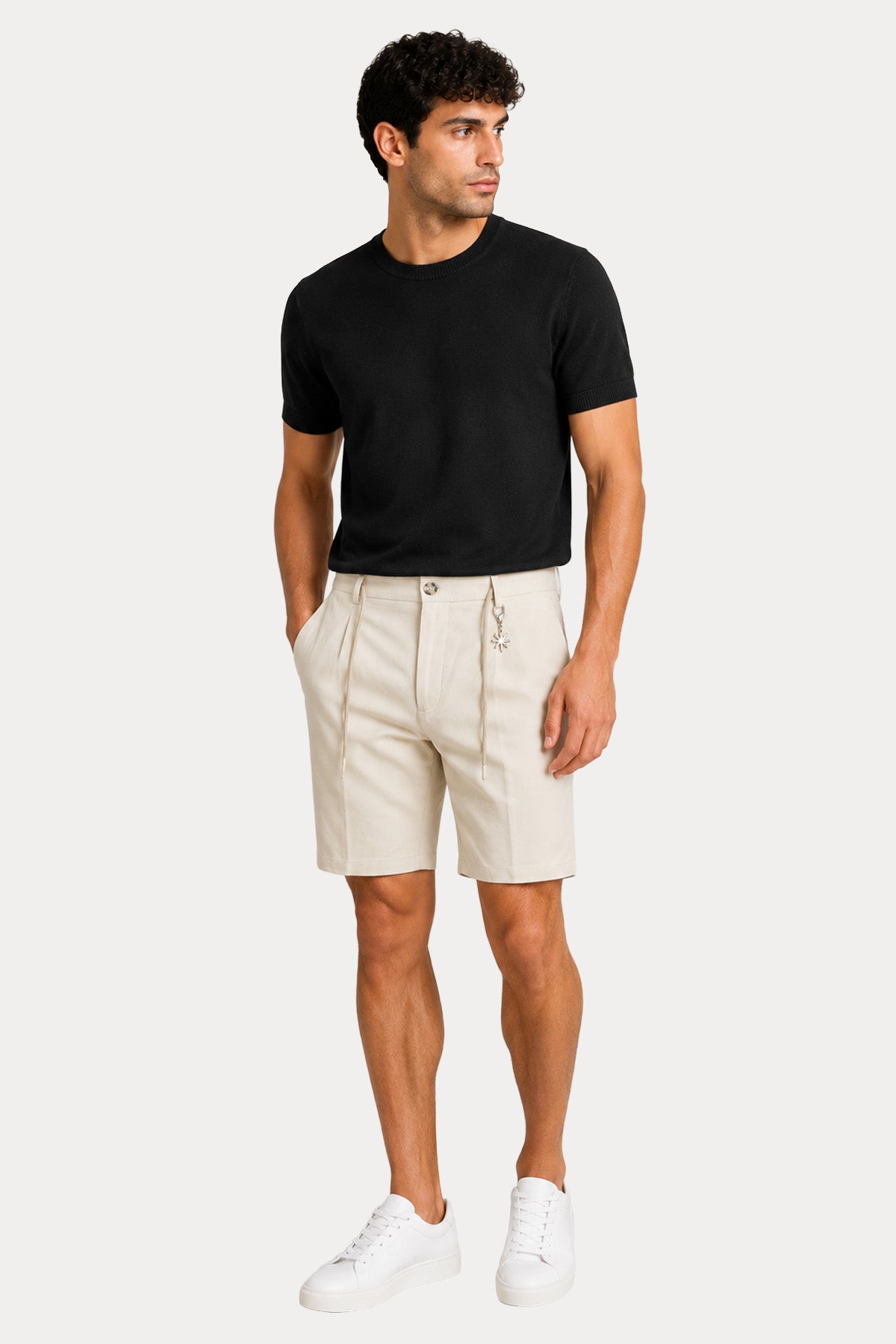 Manuel Ritz Slim Fit Tek Pile Beli Lastikli Streç Şort