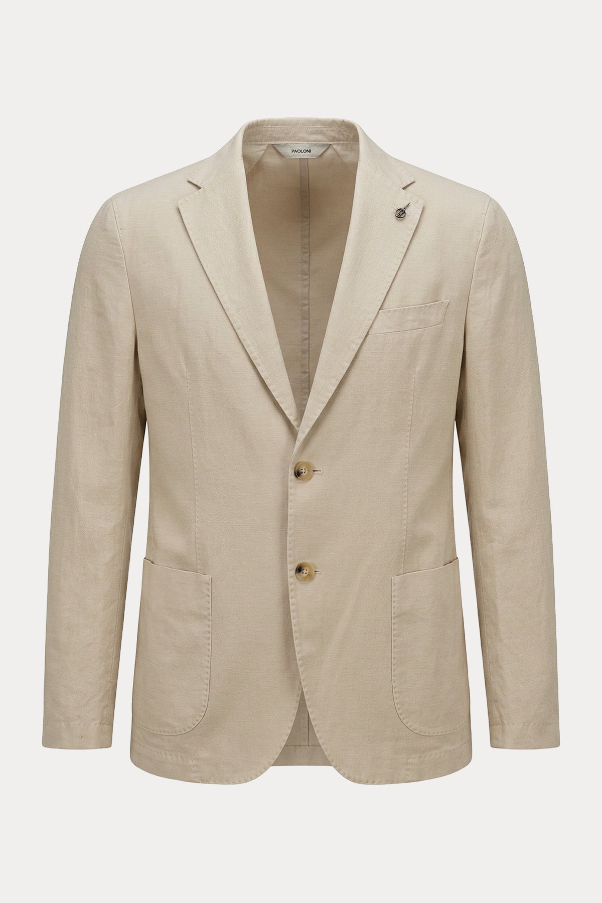 Paoloni Keten Blazer Ceket-Ceket-Libas