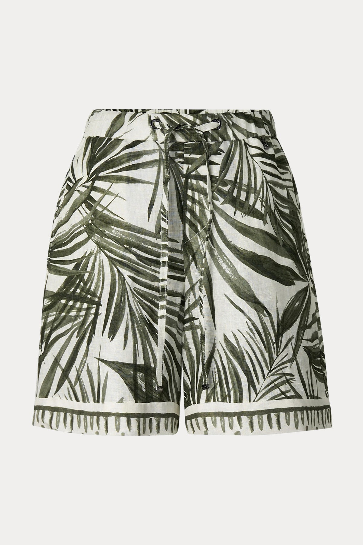 Bogner Carmel Beli Lastikli Desenli Keten Şort