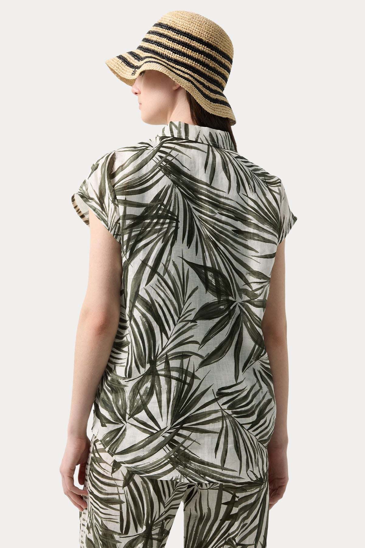 Bogner Charlet Regular Fit Desenli Keten Gömlek