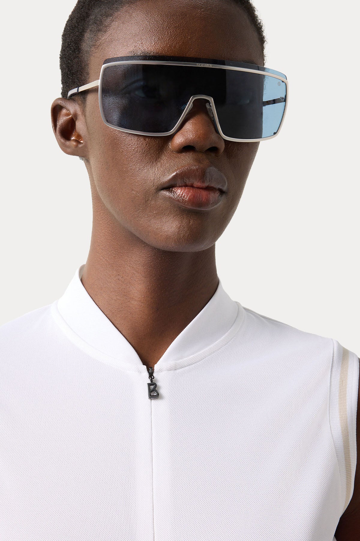 Bogner Evi Dik Yaka Yarım Fermuarlı Streç T-shirt