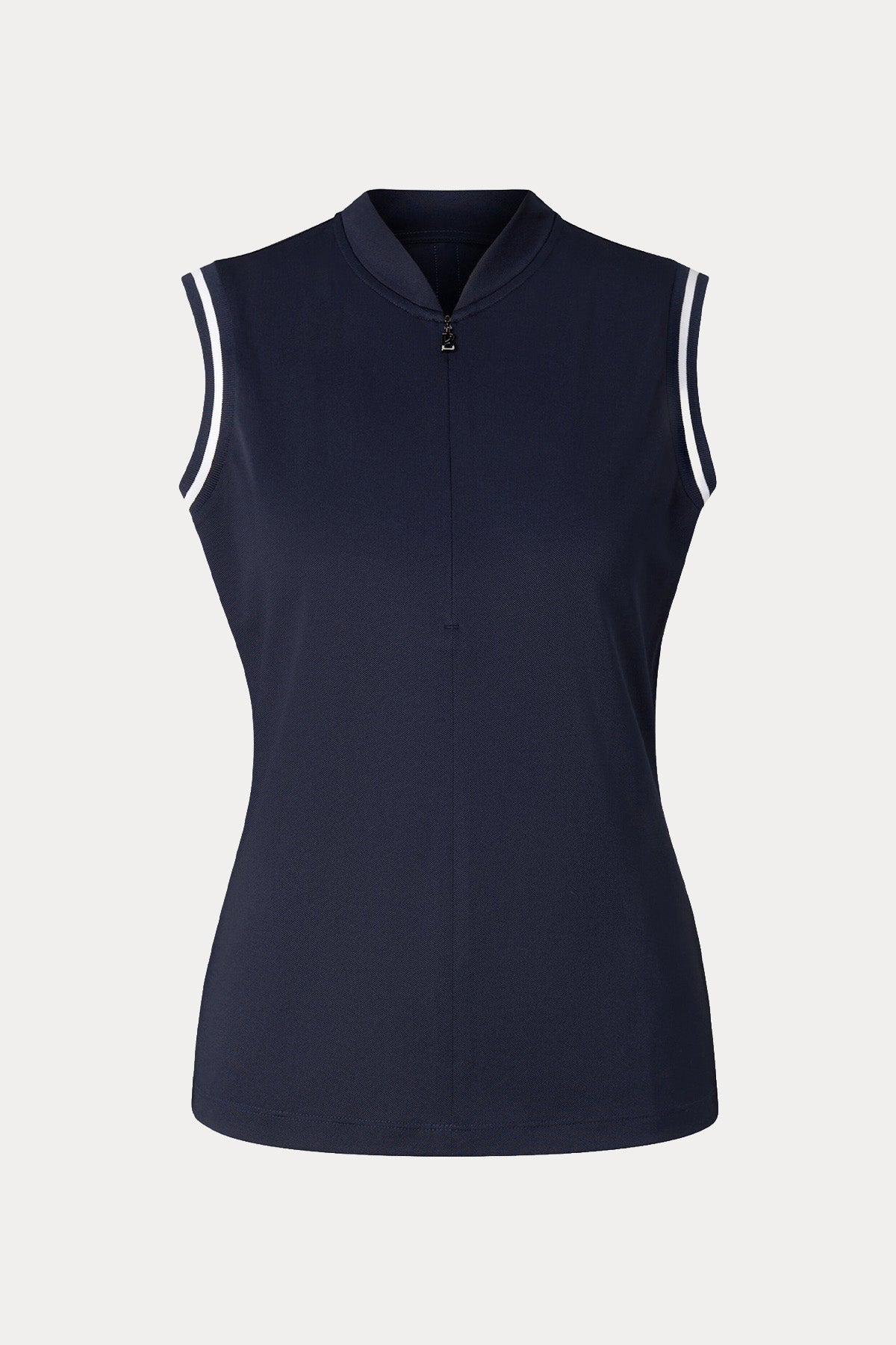 Bogner Evi Dik Yaka Yarım Fermuarlı Streç T-shirt