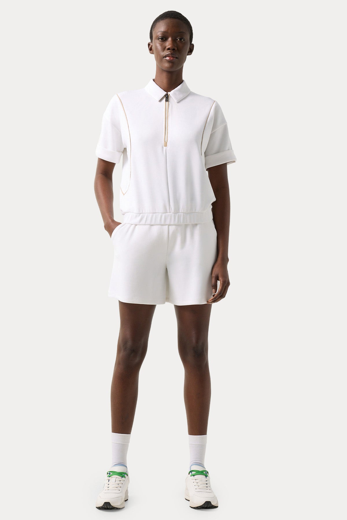 Bogner Finya Loose Fit Polo Yaka Yarım Fermuarlı Streç Sweatshirt