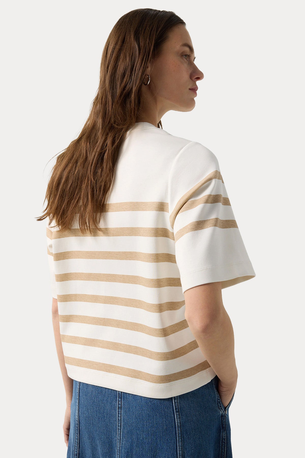 Bogner Stacey Relaxed Fit Çizgili Streç T-shirt