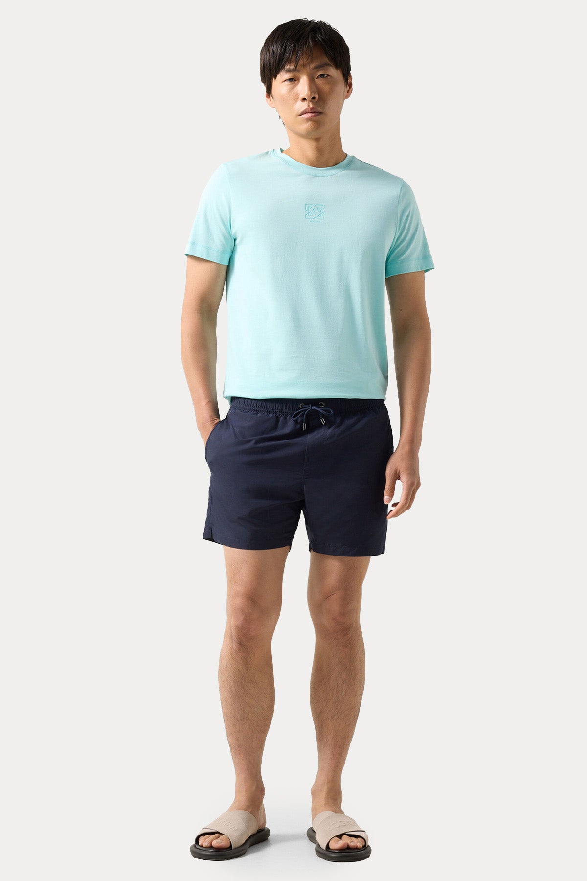 Bogner Paul Beli Lastikli Şort Mayo