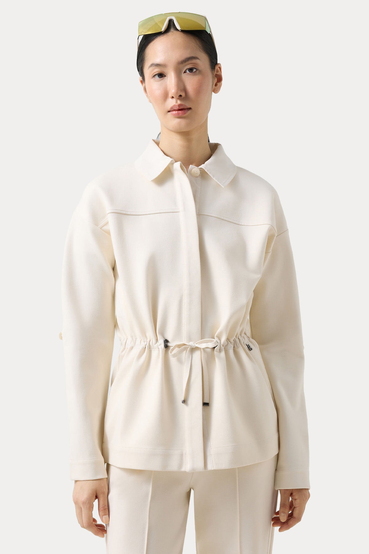 Bogner Paloma Loose Fit Beli Büzgülü Streç Gömlek Ceket