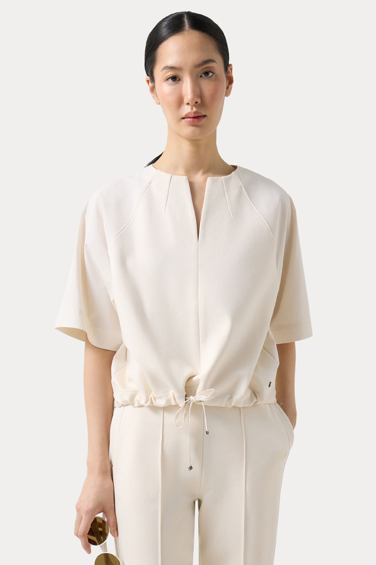 Bogner Page Loose Fit Beli Büzgülü Streç T-shirt