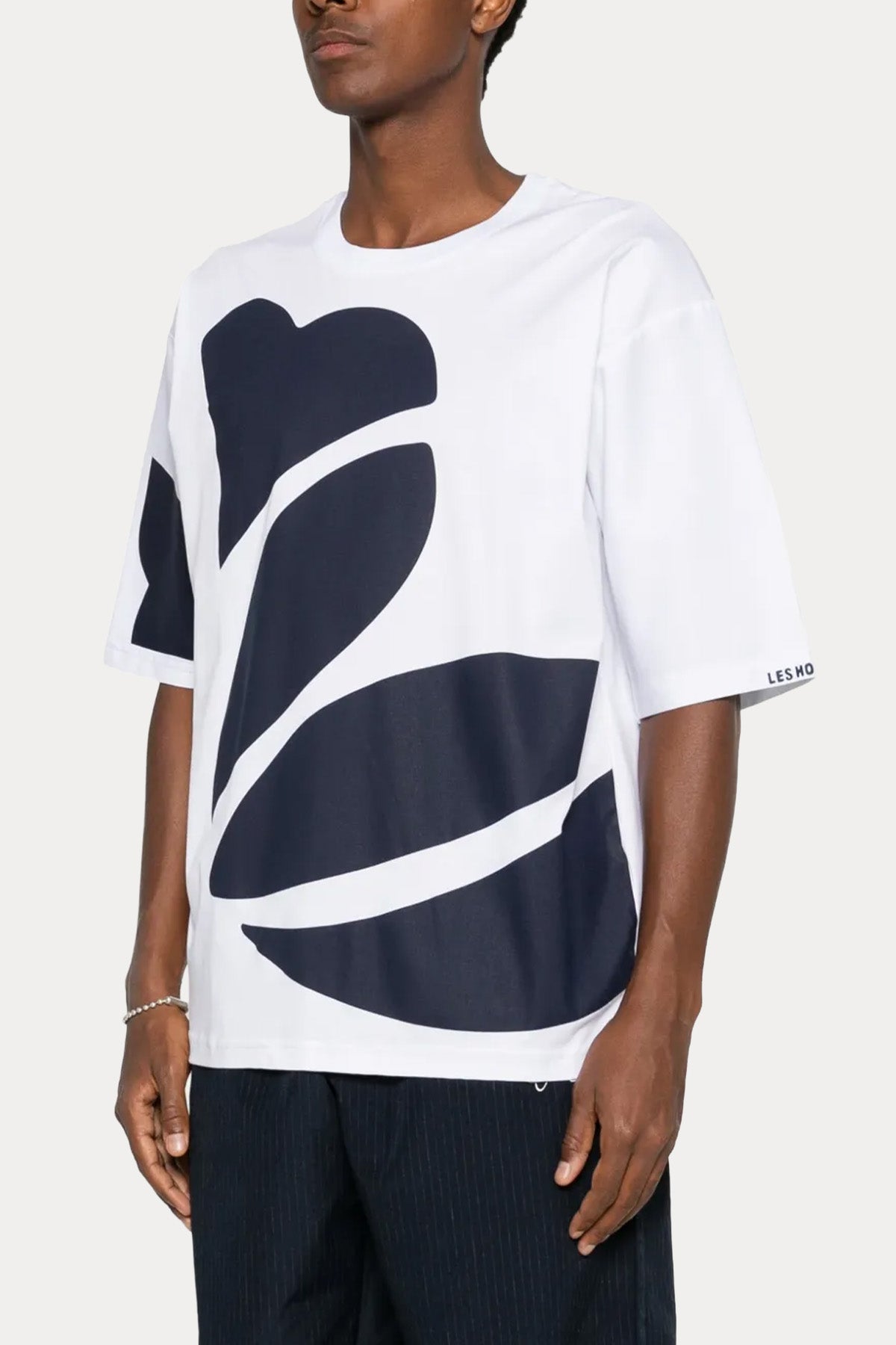 Les Hommes Geniş Kesim Desenli T-shirt-T-shirt-Libas