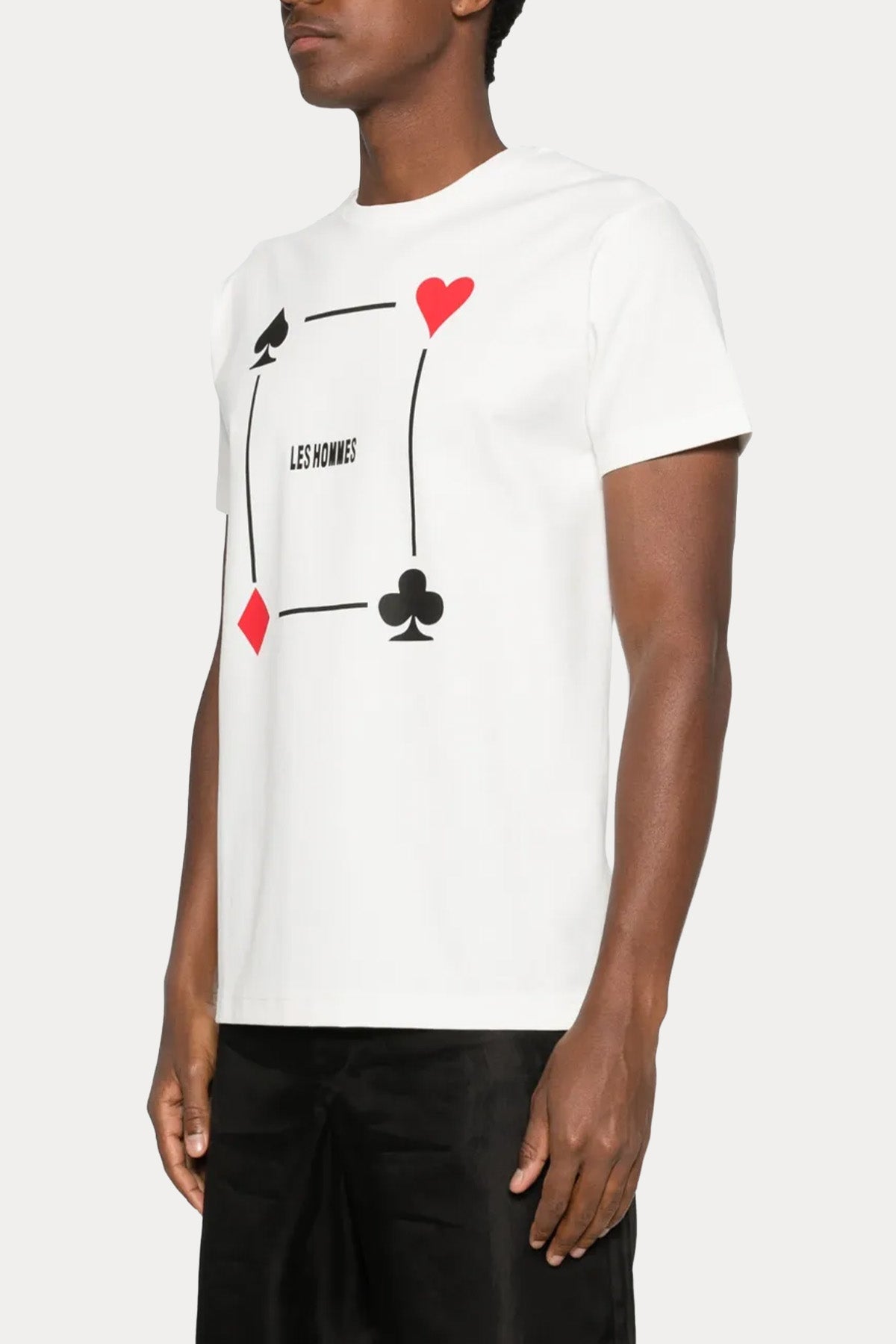 Les Hommes Regular Fit Desenli Streç T-shirt-T-shirt-Libas