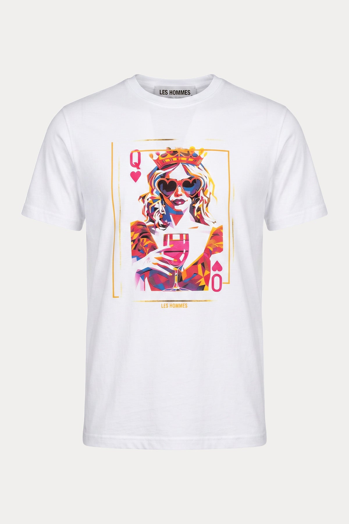 Les Hommes Regular Fit Desenli Yuvarlak Yaka T-shirt