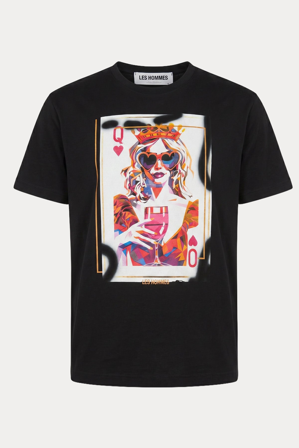 Les Hommes Regular Fit Desenli Yuvarlak Yaka T-shirt
