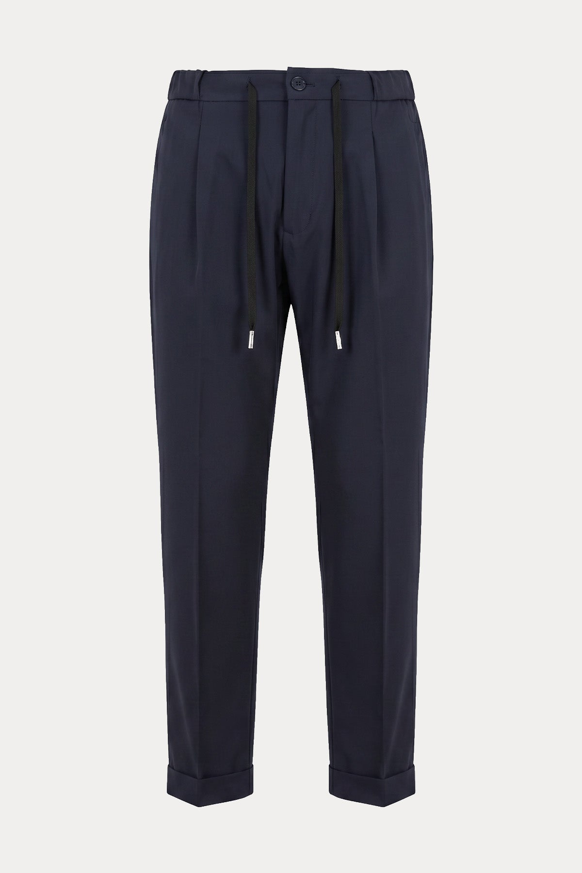 Les Hommes Beli Lastikli Duble Paça Tek Pileli Pantolon