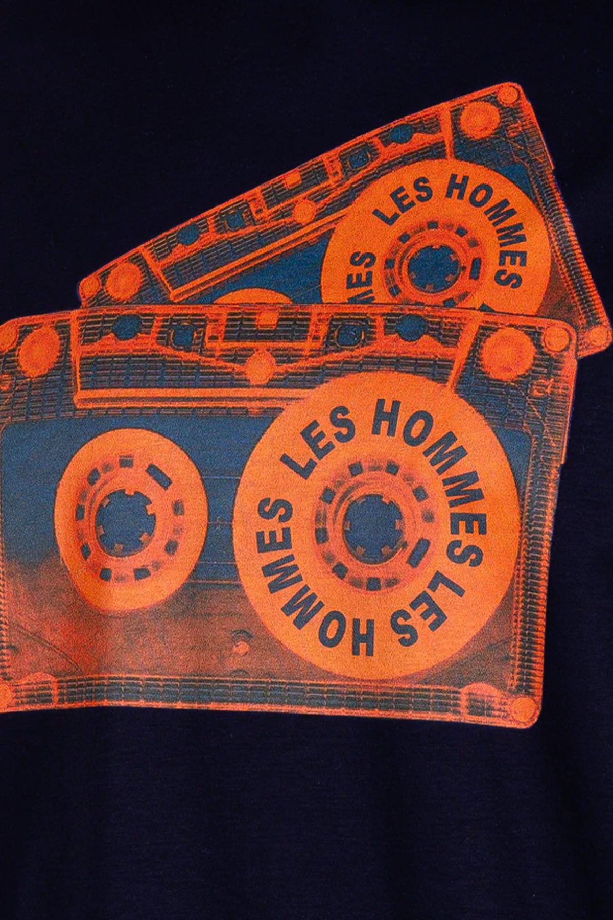 Les Hommes Logolu Desen Baskılı Yuvarlak Yaka T-shirt