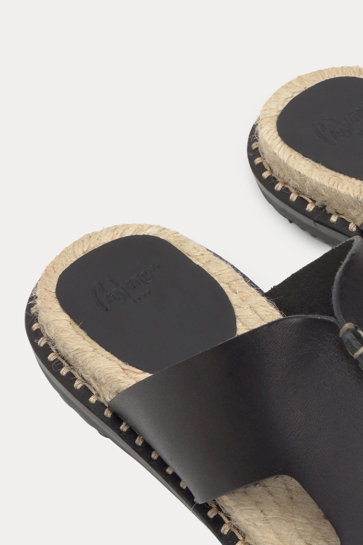 Castaner Piti Deri Hasır Örgü Terlik