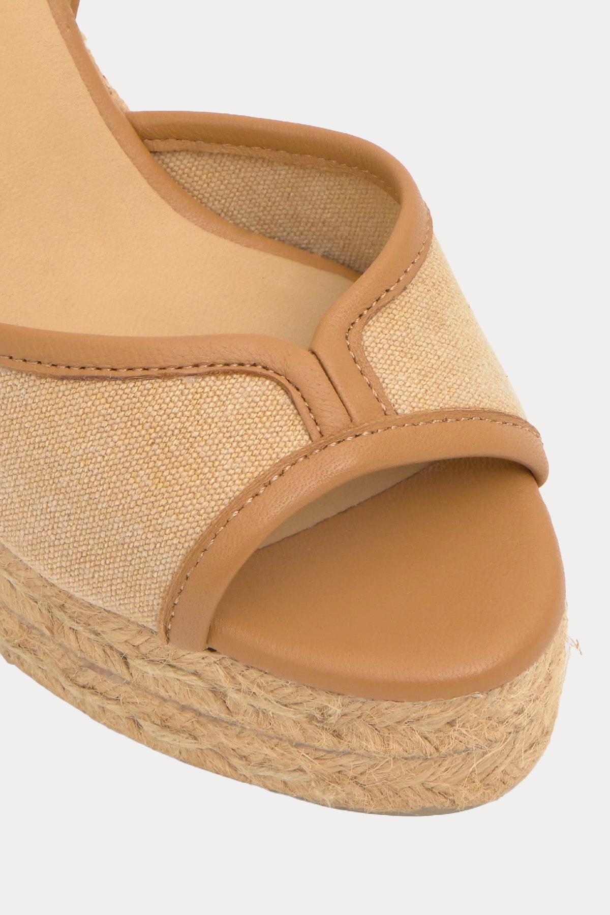 Castaner Brigitte Kanvas Deri Dolgu Topuklu Sandalet